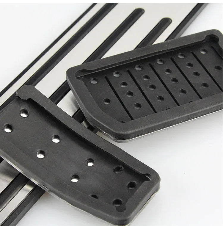 Silver stainless steel throttle and brake pedal set for Tesla Model 3 X S