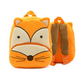 Children's plush animal backpack with 26x24x10cm dimensions and zipper pocket