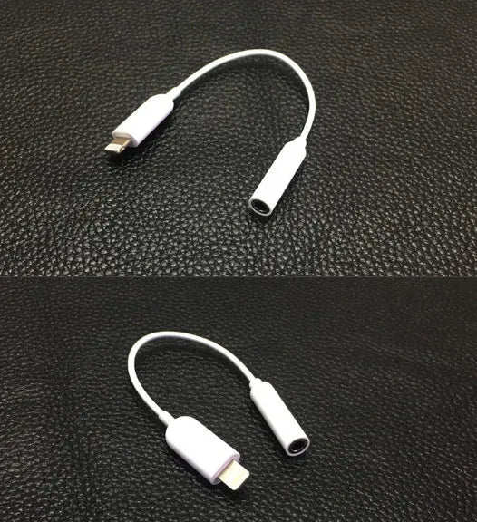 White Lightning to 3.5mm audio adapter cable with 0.2m TPU cord for iPhone connectivity