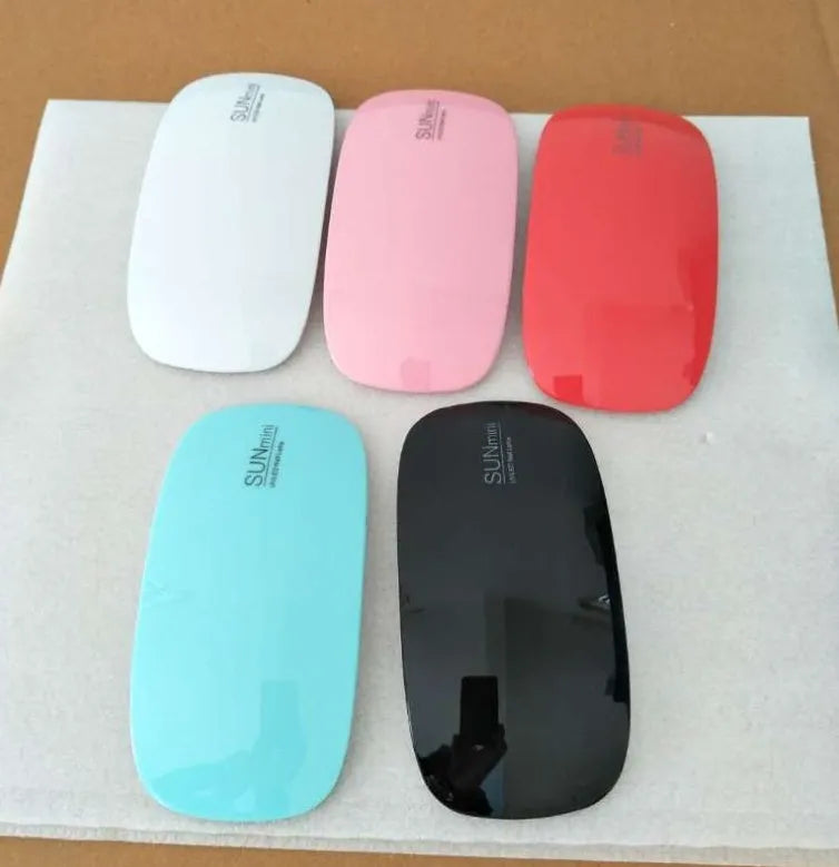 LED nail light therapy machine USB portable 6W pink white compact ABS