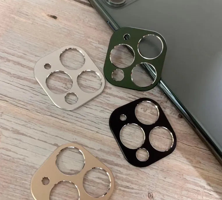 Metal lens protection ring for iPhone 11 and iPhone 11 Pro in various colour options.