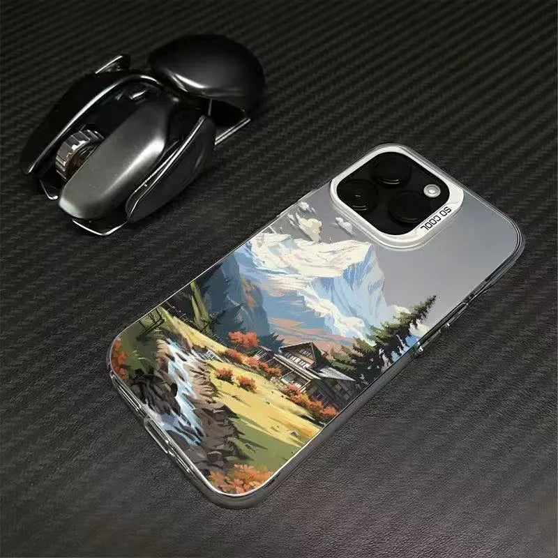 PC hard phone case with laser design in black for iPhone 14 Pro Max