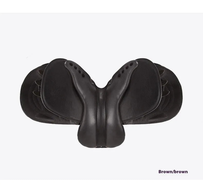 Cowhide leather horse saddle 17 inch black colour obstacle riding equestrian sports gear