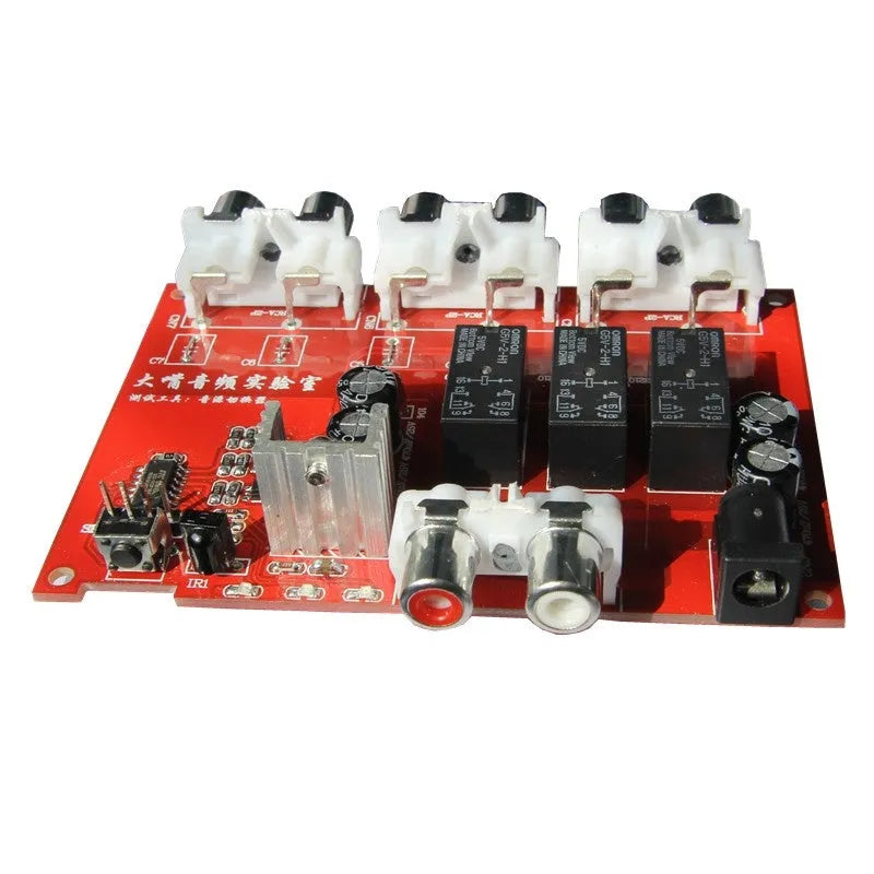 Silver audio source switch unit with remote control for US market