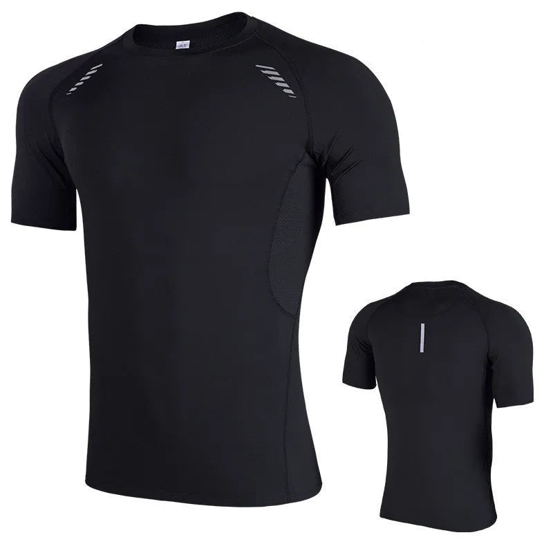 Training fat man sportswear in polyester blend, 5XL size, black colour option