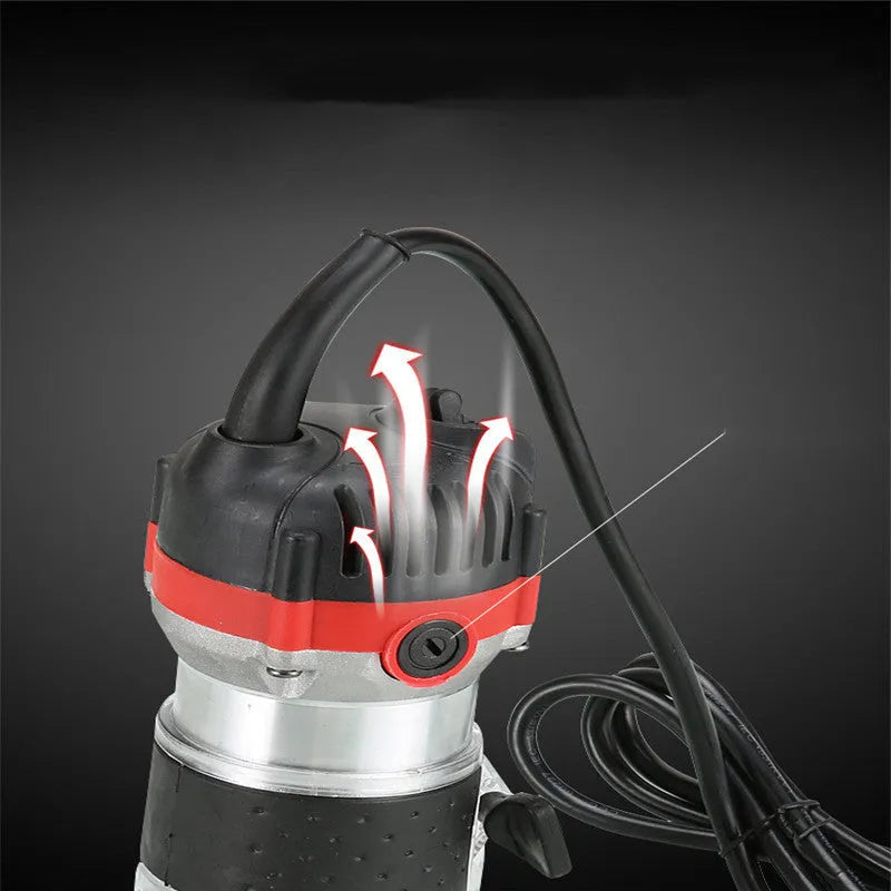 800W electric wood polishing trimmer with aluminium casing and power cord