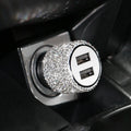Diamond pattern car charger for vehicle cigarette lighter in multiple colour options