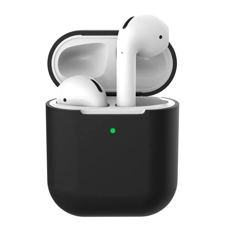 Silicone protective case for Apple AirPods 2 wireless earphones in clamshell design