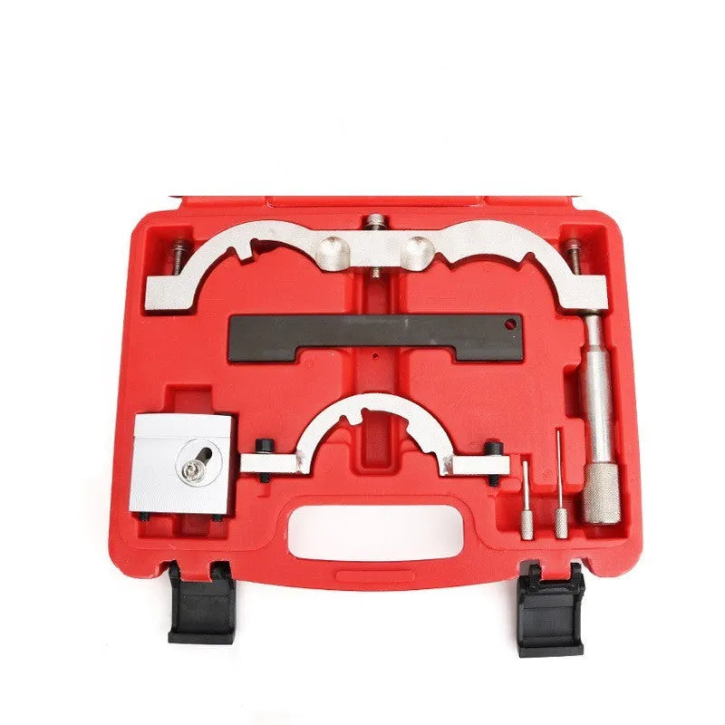 Red chrome vanadium steel Opel 1.4 LUJ engine timing tool set with seven pieces