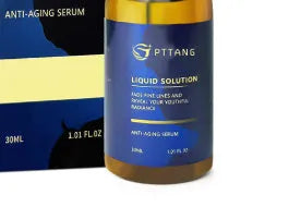 Glorious Facial Liquid moisturiser bottle measuring 10.1cm tall with 3.3cm square base