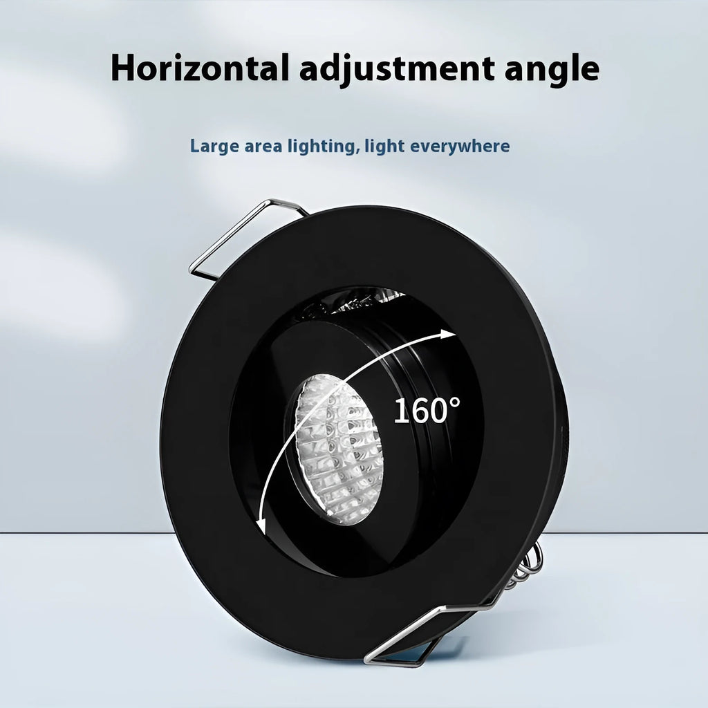 LED mini spotlight embedded concealed in ceiling with aluminium shell and tri-colour dimming