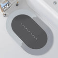 Bathroom absorbent cushion in oval shape artificial leather quick-drying carpet 40x60cm