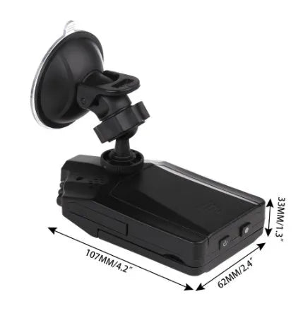 H198 HD infrared night vision car dashboard camera recorder with small screen.