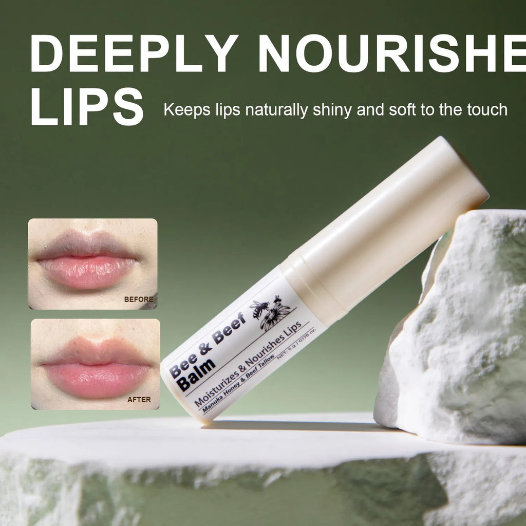 Organic grass-fed butter beef fat lip balm tube 83mm 19mm FP-B020