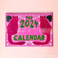 Cat calendar wall planner in A3 size with monthly tabs and 2024 date options