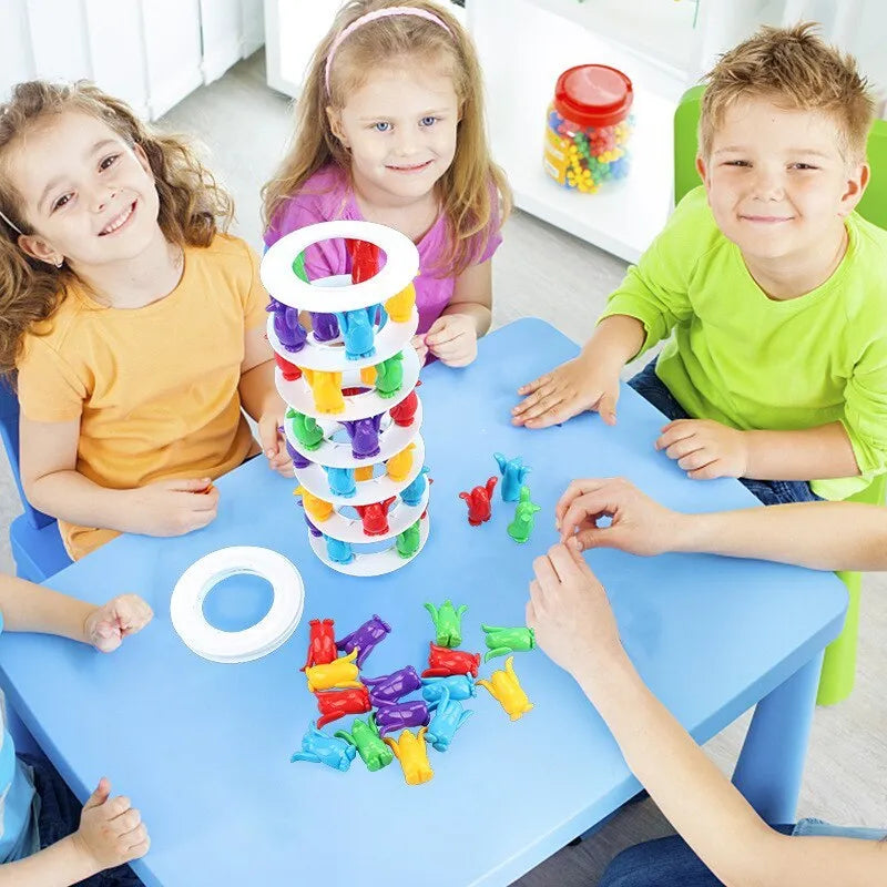 Penguin Tower Collapse desktop balance game, plastic stacking tower toy for children aged 4-6