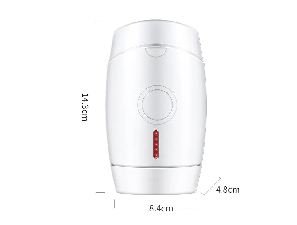 White home laser hair removal instrument with display screen and compact design