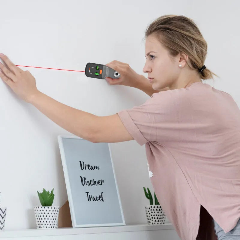 Dust collecting red light level meter bracket for electric hammer drills with laser guide