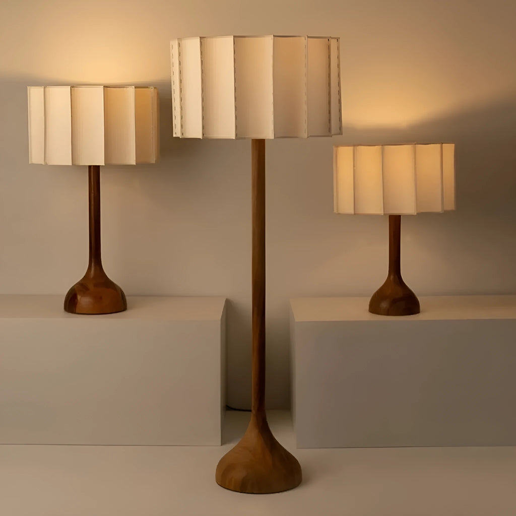 Japanese-style solid wood table lamp, 32 x 50cm, three colour light source, 220V, for living room or bedside table