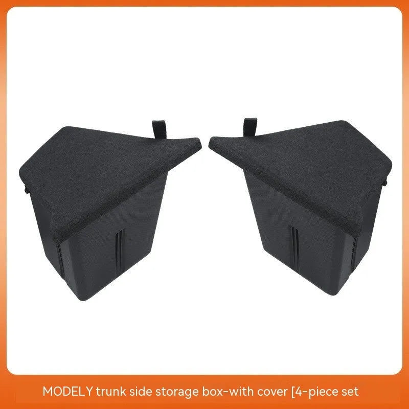 Tesla Model Y trunk side storage box covers TPE waterproof 2-piece set
