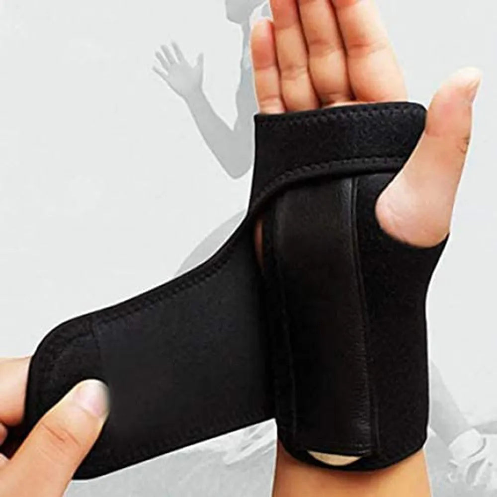 Adult polyester wrist guard black for roller skating and outdoor sports left or right hand