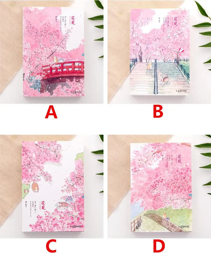 240-page blank student notebook with thread binding, 14cm x 21cm, pink cover