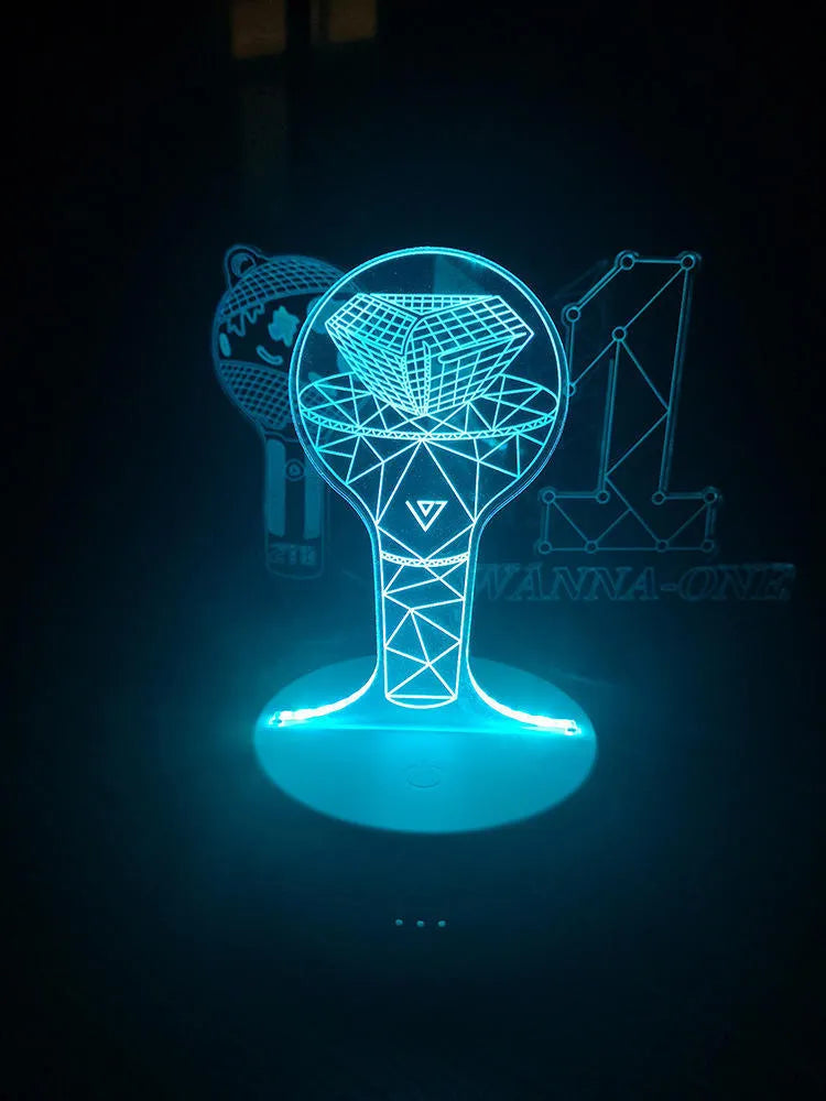 Transparent acrylic BTS Tower Gem display stand measuring 18cm tall