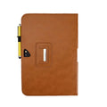 Black imitation leather tablet protective case with back clip for Google Pixel 10 on plain background