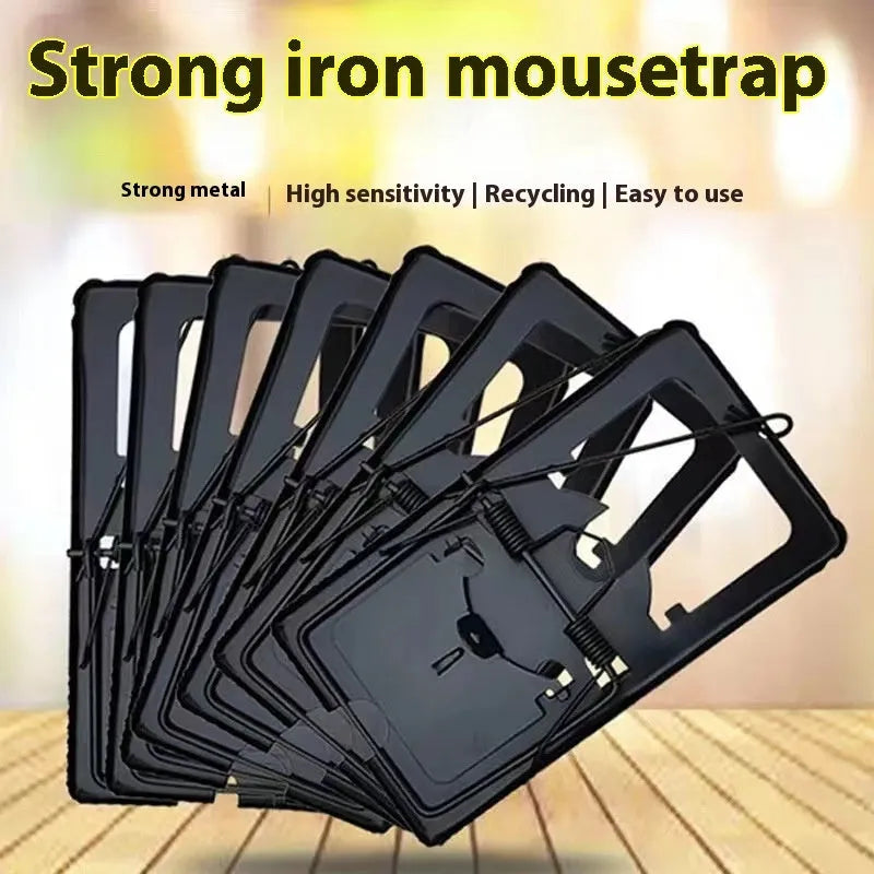 Automatic metal and plastic cage mousetrap for indoor mouse control, shown in large size.