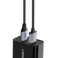 Ugreen black nylon braided USB-A to USB-C fast charging cable in multiple lengths