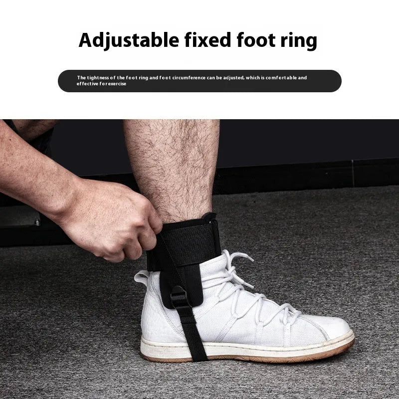 Fitness chest expander elastic belt with colour-coded sleeves indicating 100lb to 300lb resistance.