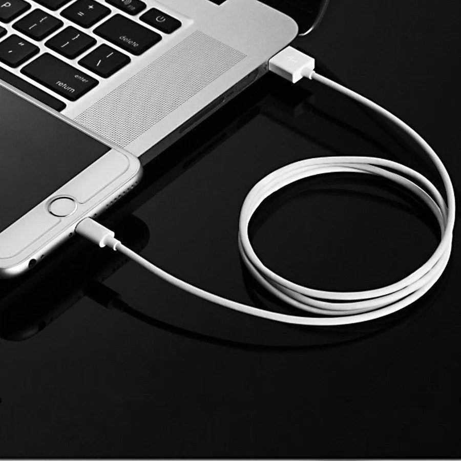 5V 2A USB wall charger plug with charging cable compatible with iPhone and iPad models