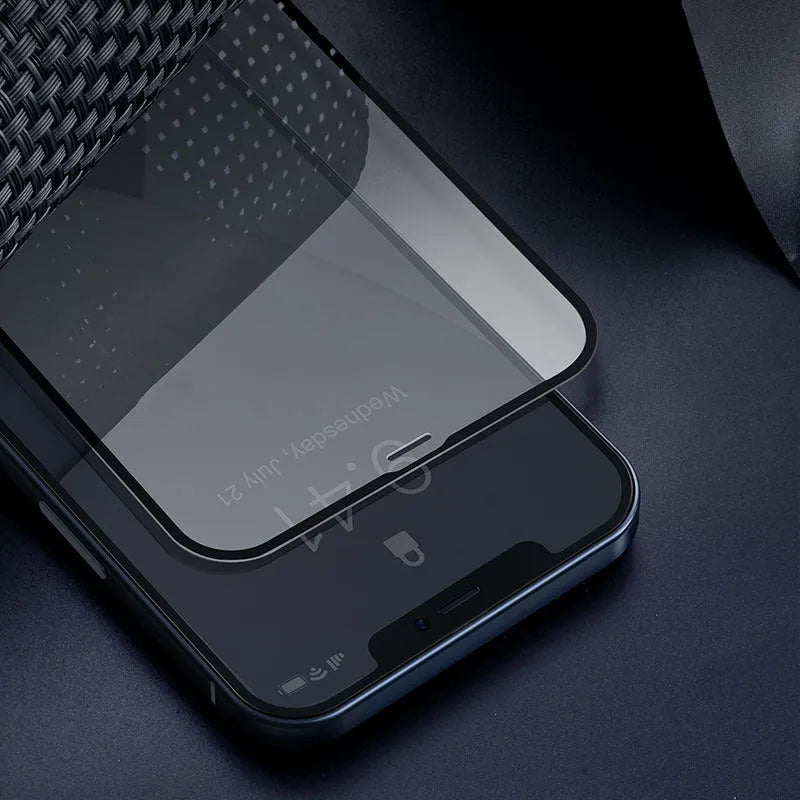 0.23mm non broken edge curved tempered glass screen protector for iPhone 12 Mini in black