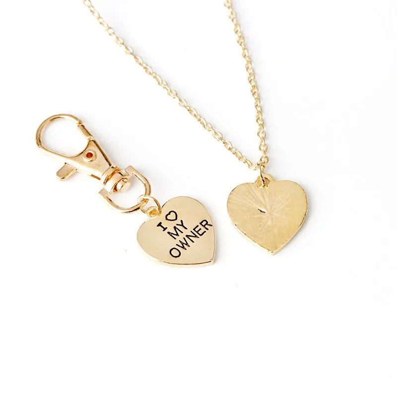 Dog bone necklace in alloy with Gold or Silver colour option for dog owners
