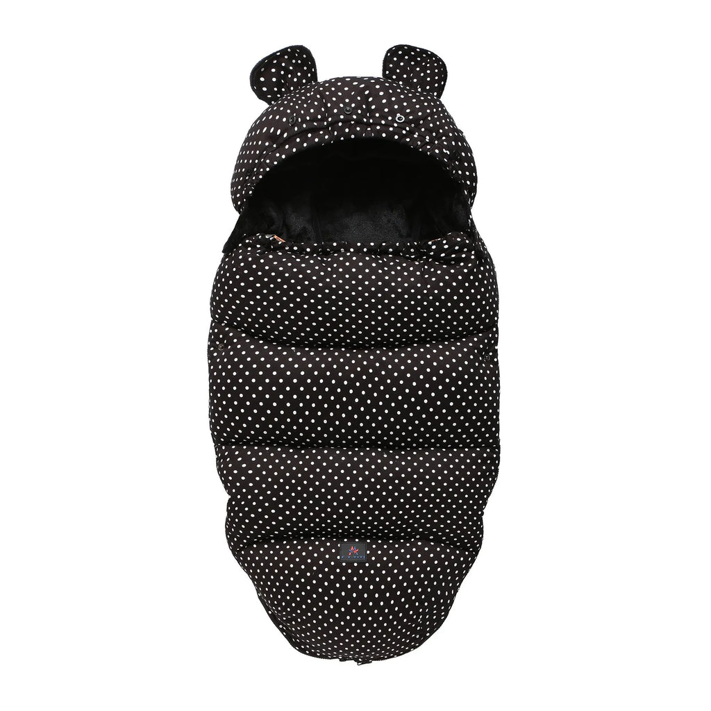 Cotton blend baby stroller sleeping bag in silkworm cocoon design for children aged 1-3 years.
