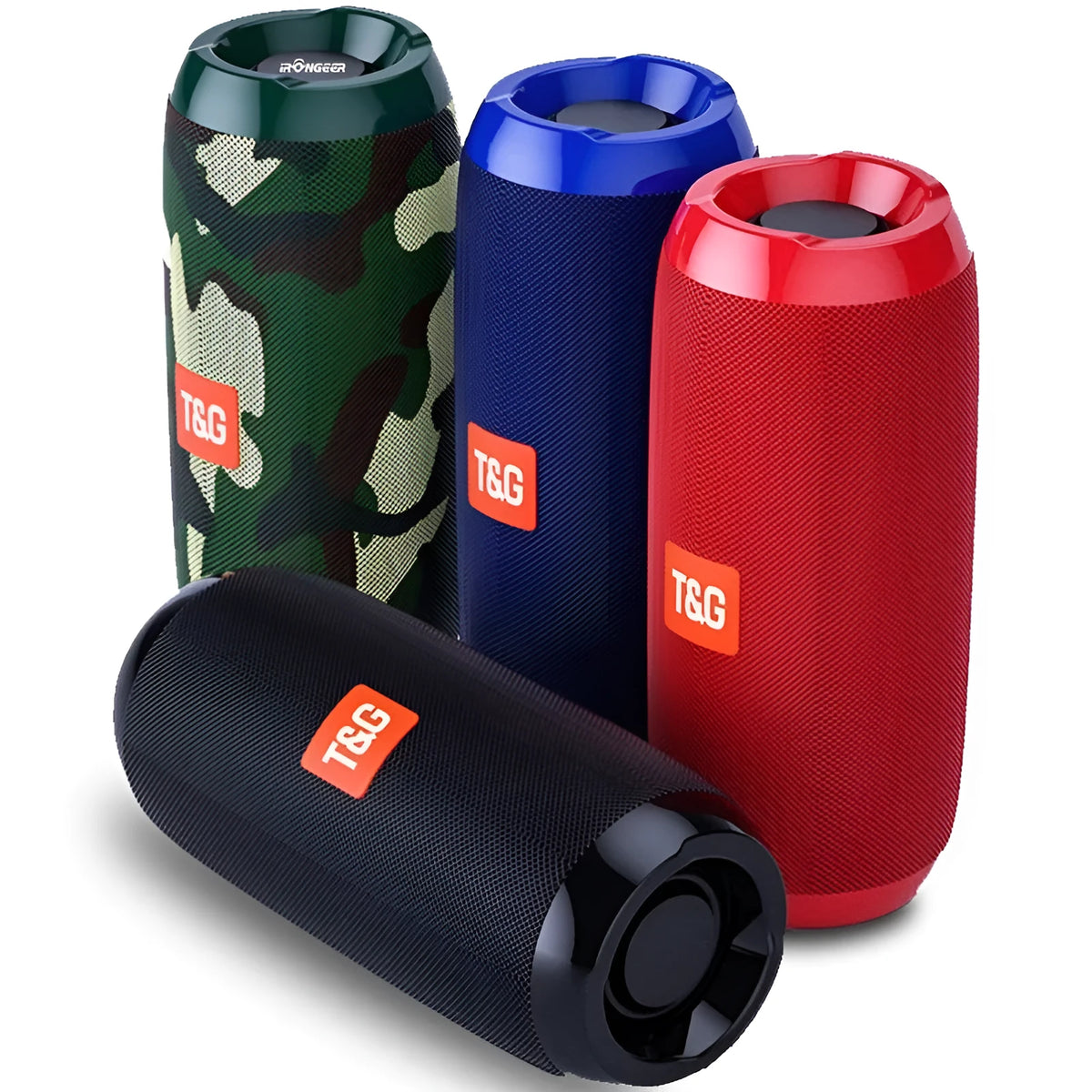 Portable multifunctional Bluetooth speaker with IPX5 waterproof grille, 5W dual bass, and 360° stereo