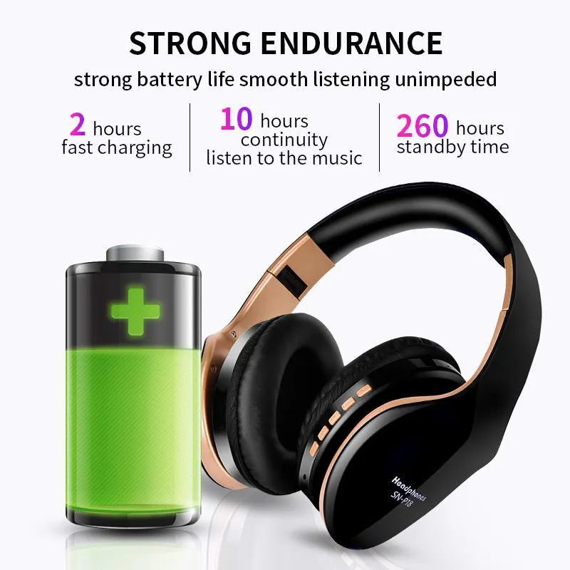 HobbyLane Bluetooth wireless headset with over-ear design and built-in microphone
