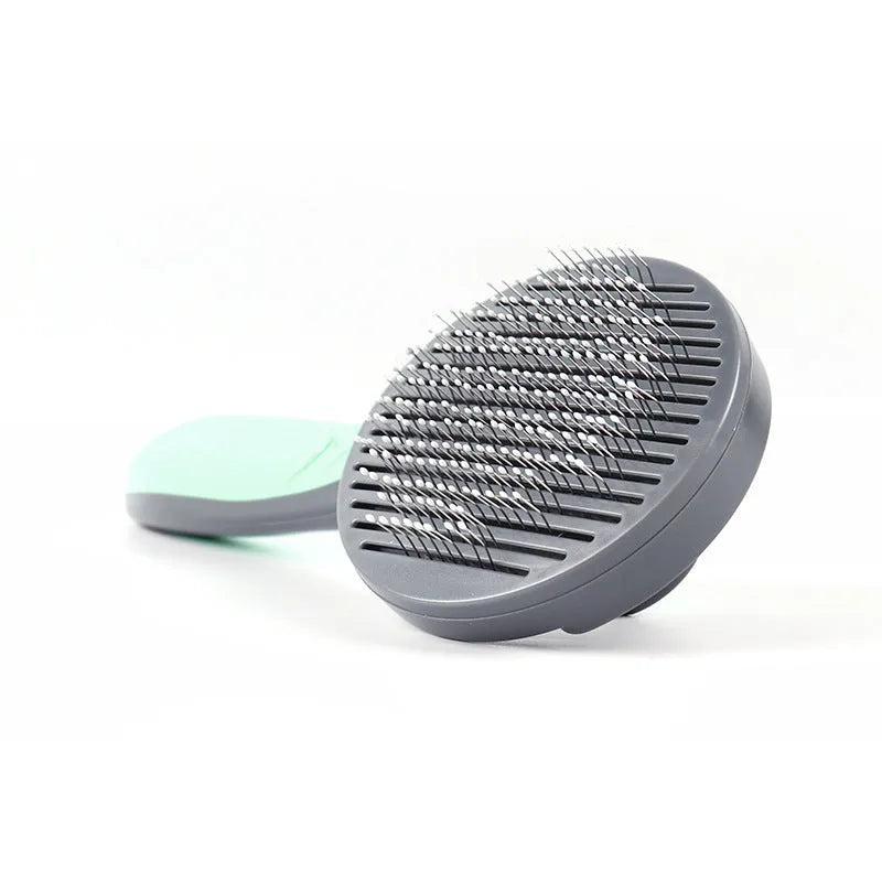 Stainless steel pin comb for dog and cat hair removal, 19.3cm, fresh mint colour