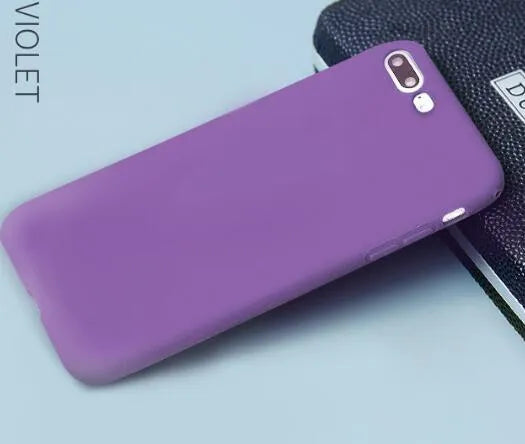 Frosted matte soft shell phone case for Apple iPhone, shown in one of nine colour options.