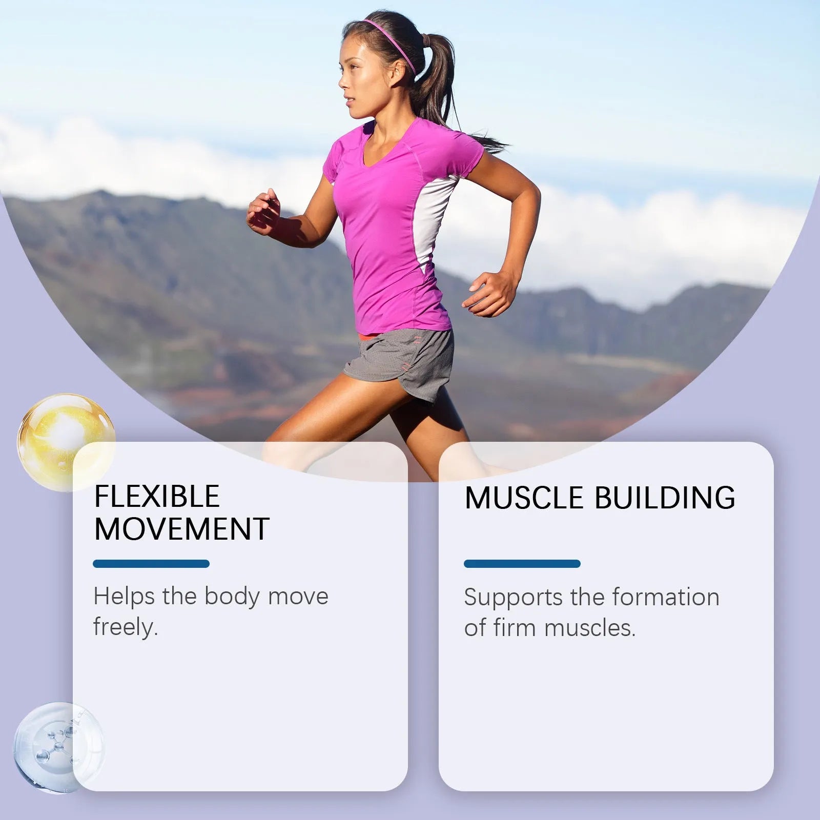 Container of 60 marine collagen and multivitamin capsules including vitamins C, D3, K2 and calcium.