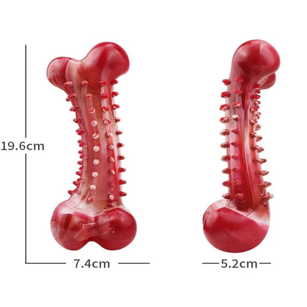 Red natural rubber heavy duty chew toy for aggressive dogs and powerful chewers