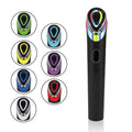 Black 7 colour light vibration face eye massager with red and blue light therapy.