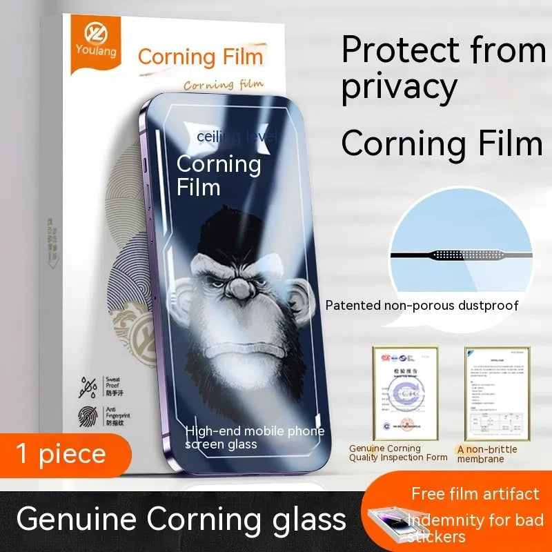 MEIGOUMEIGOU 1514Pro HD tempered glass screen protector for iPhone with dust-free film full coverage