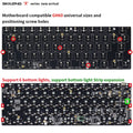 GK61XS dual mode mechanical keyboard kit with 1900mAh battery and RGB bottom lights black white