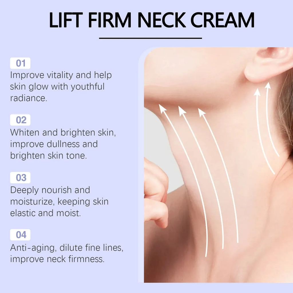 50g jar of neck skin cream for moisturising and firming with hydrolysed hyaluronic acid