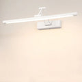 Modern sand black LED strip lamp mounted above a bathroom mirror