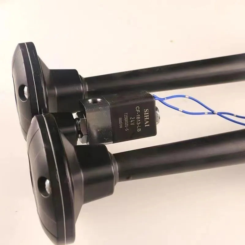 12V 24V dual trumpet air horn kit with compressor in black finish
