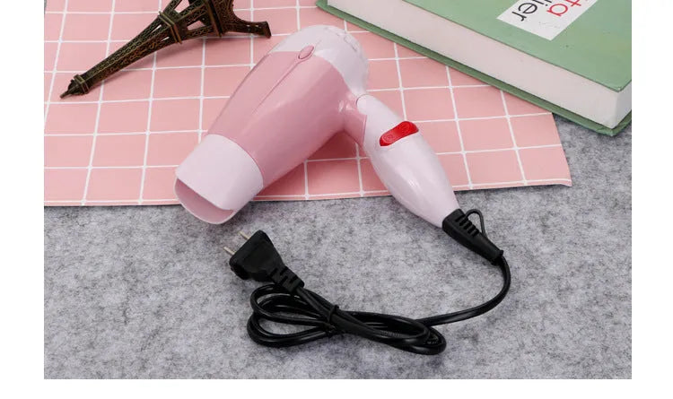 Electric hair dryer 600W three gears AB material compact 11x7.5x17cm with flame retardant cord