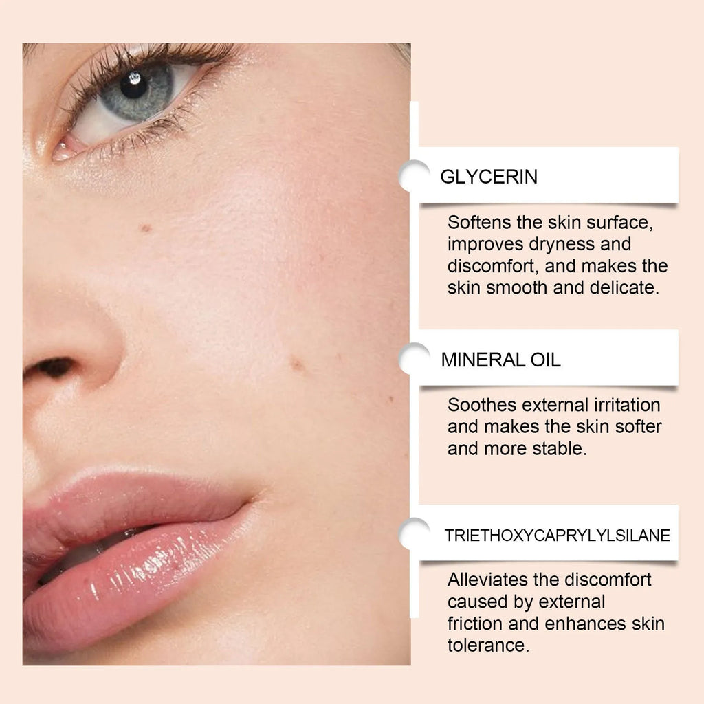 Clear moisturising makeup primer in 30ml container with cream texture