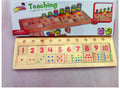 Montessori teaching log board in rubber wood with a plastic ring, packed size 43x14x4.5 cm
